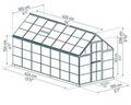 Växthus Harmony 7,9 m² Silver Canopia by Palram